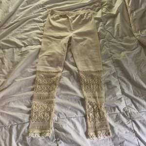 Cream leggings